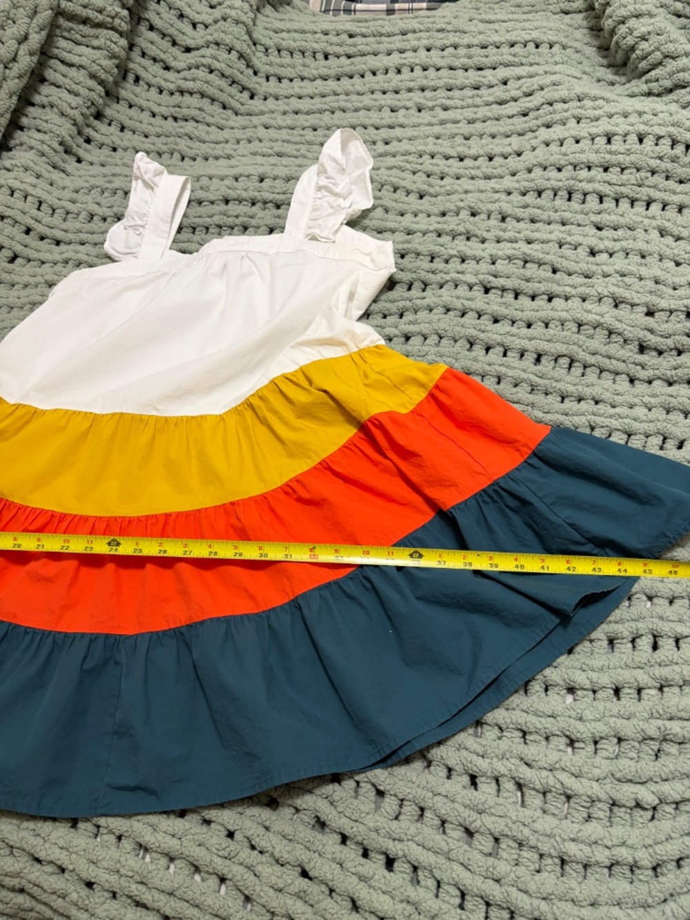 🌼 THML Colorblock Ruffle Dress – Cottagecore Summer Vibes 🍯 - Picture 14 of 15